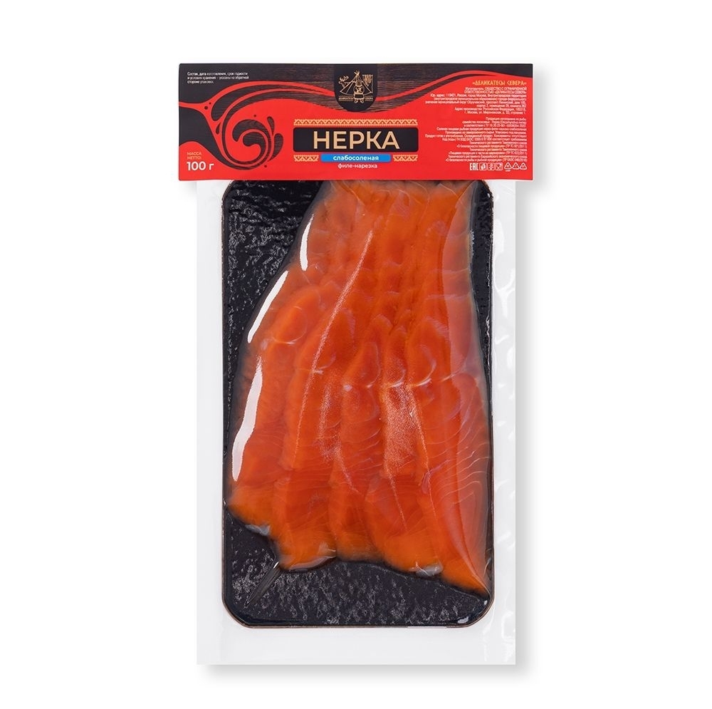 Нерка филе слабосоленая, 100 г