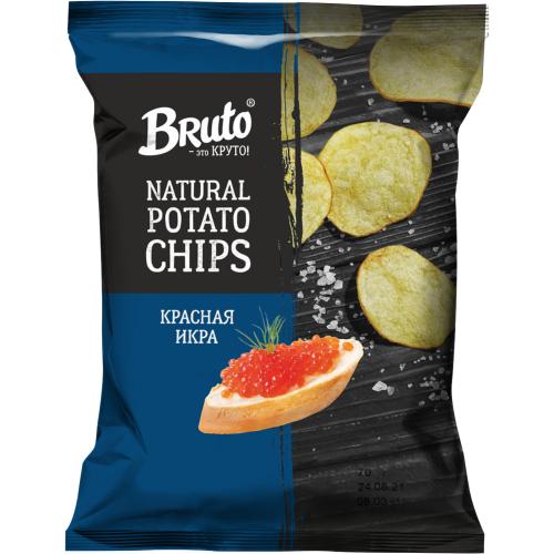 Натуральные чипсы "Bruto" красная икра, 120г Натуральные чипсы "Bruto" красная икра, 120г