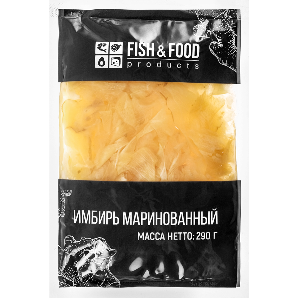 Имбирь "FISH&FOOD" маринованный белый, 290г