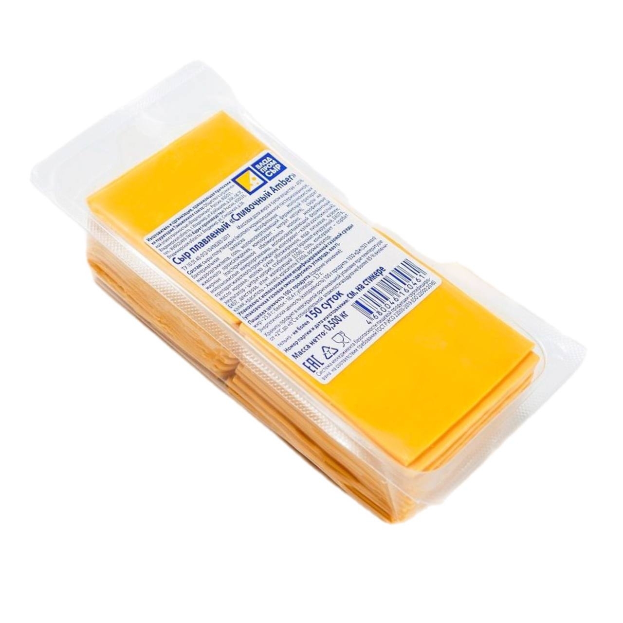 Сыр плавленый "Amber" ломтевой, 500г