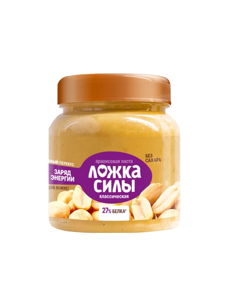 Арахисовая паста "Ложка силы" классическая, 250 г