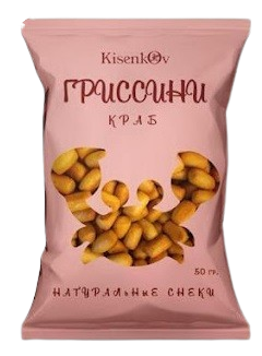 Снеки Гриссини "Kisenkov" со вкусом краба, 50 г Снеки Гриссини "Kisenkov" со вкусом краба, 50 г