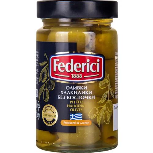 Оливки "Federici"  Халкидики без косточки, 290 г