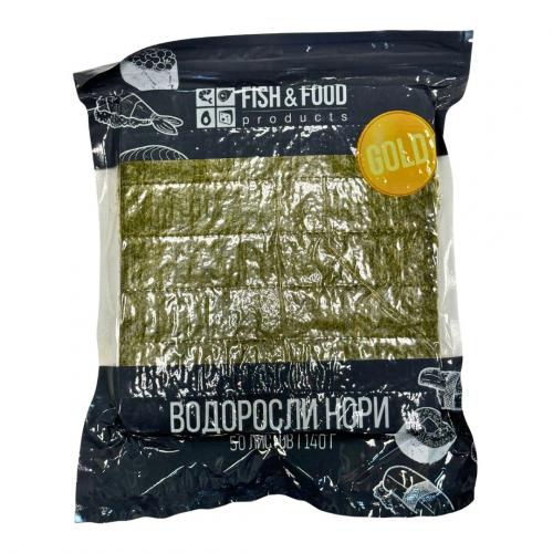 Водоросли "FISH&FOOD" морские жареные, 50 листов
