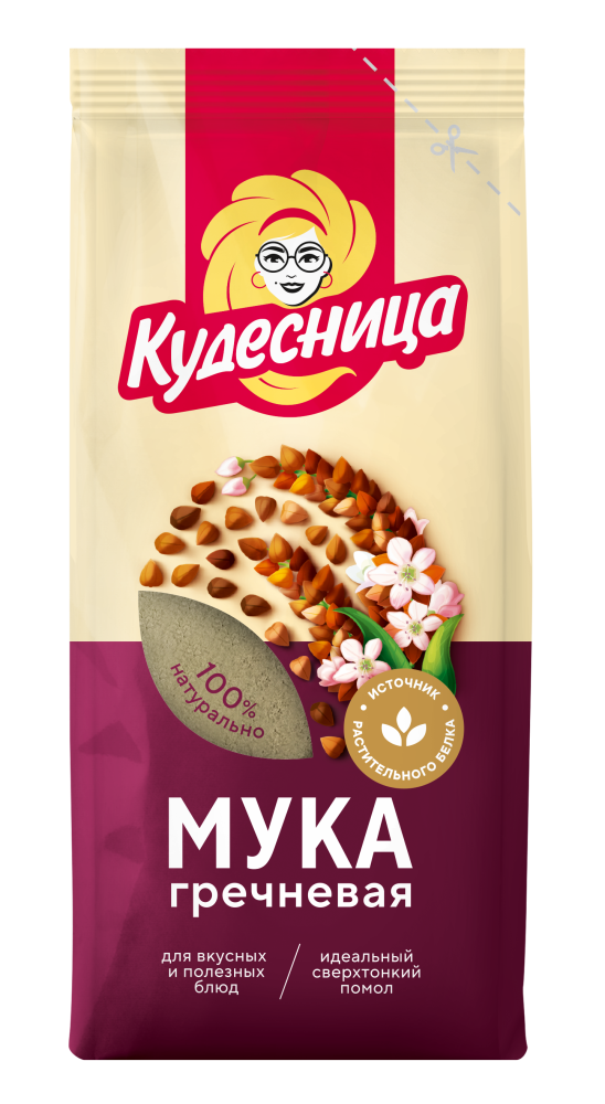 Мука "Кудесница" гречневая, 500гр