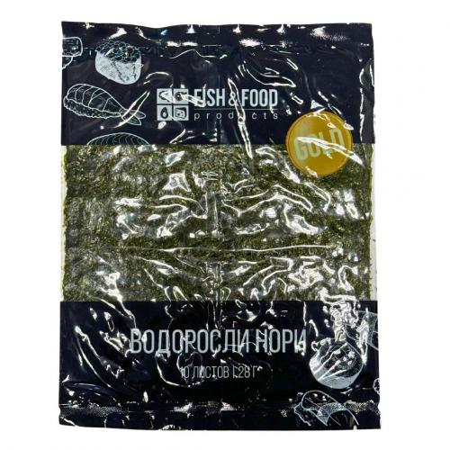 Водоросли "FISH&FOOD" морские жареные 10 листов, 28г