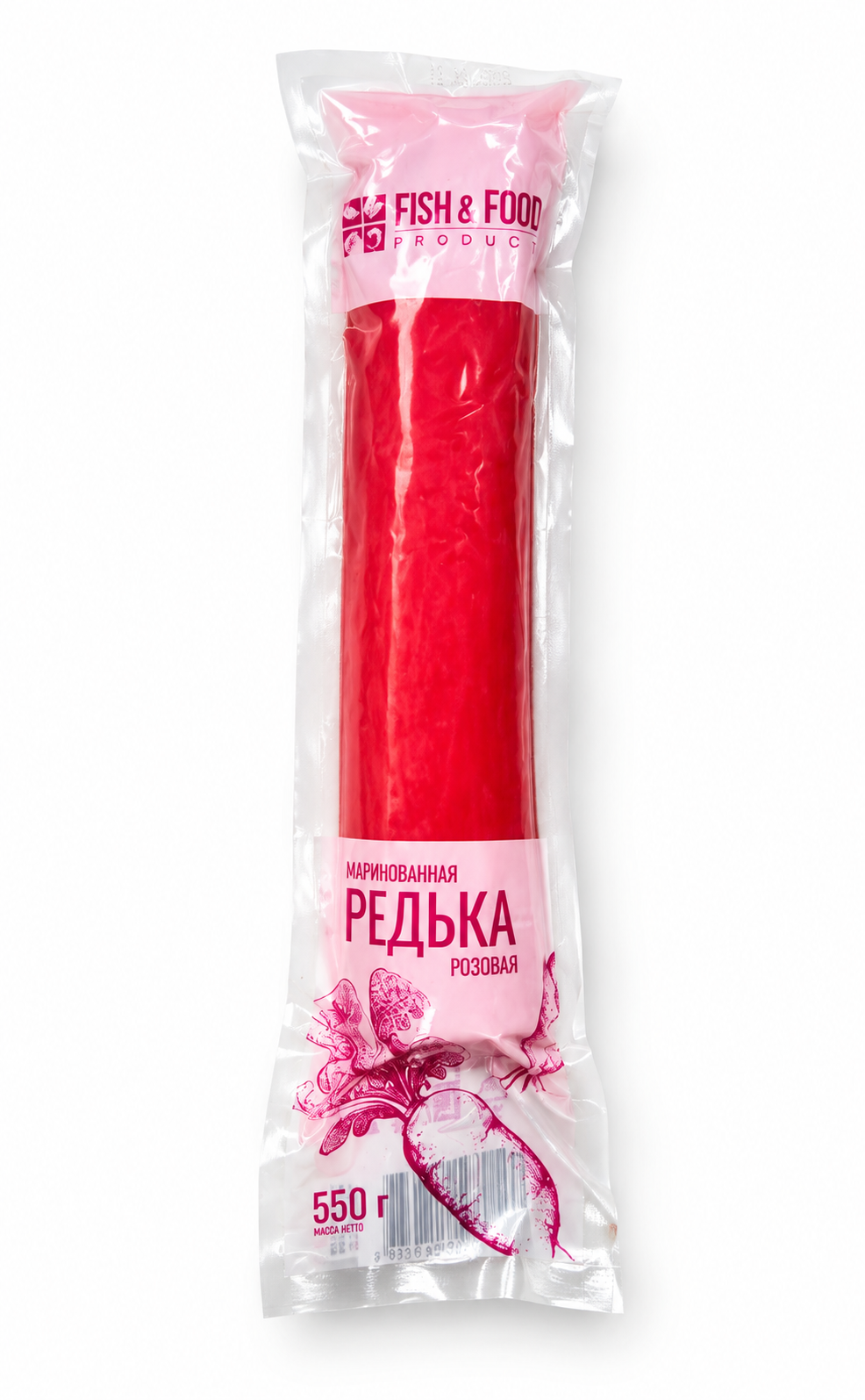 Маринованная редька "Fish&Food" розовая, 550 г