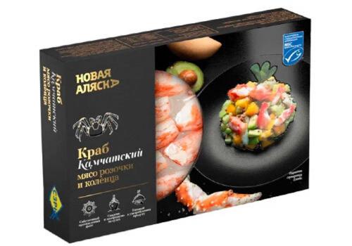 Краб камчатский "Новая Аляска" мясо розочки и коленца, 200 г