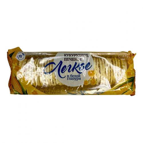 Кукурузное печенье "Лёгкое" в белой глазури, 145 гр