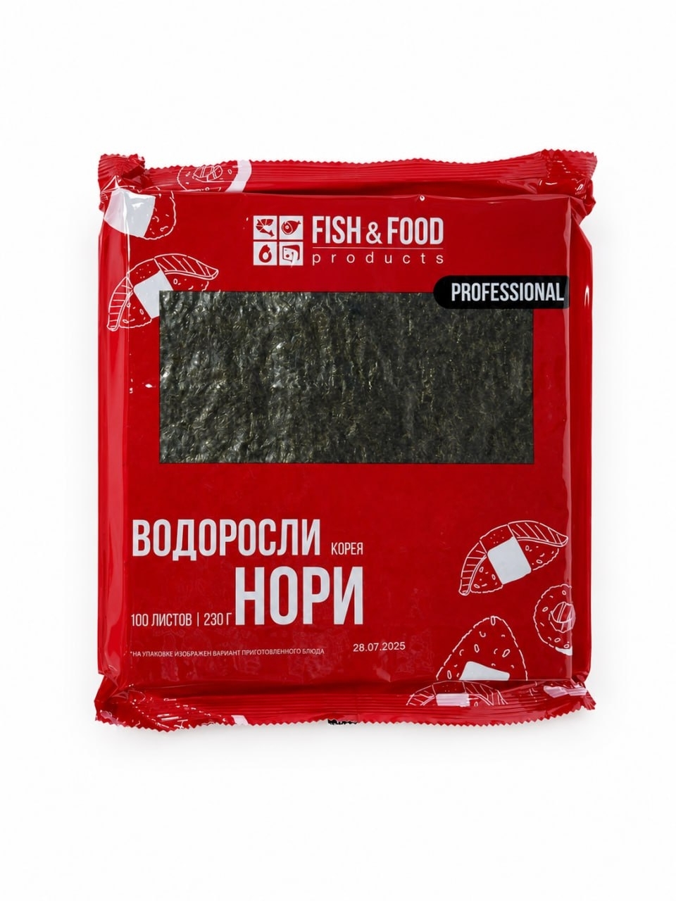 Водоросли "FISH&FOOD" морские жареные, 100 листов