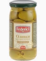 Оливки "Federici" супергигант без косточки, 345 гр