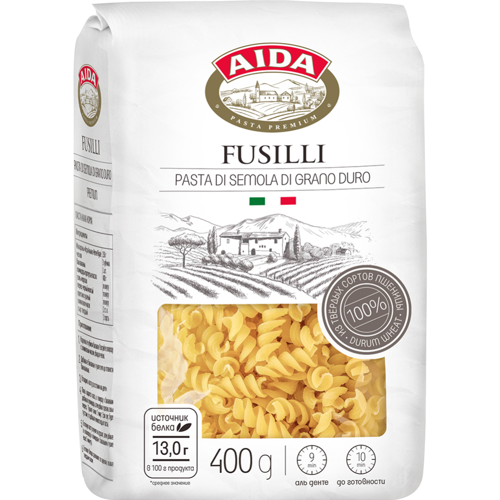 Макаронные изделия " Aida" спираль, 400г