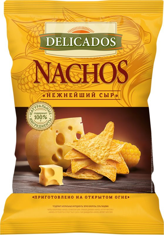 Чипсы "Delicados" кукурузные со вкусом сыра, 150 гр