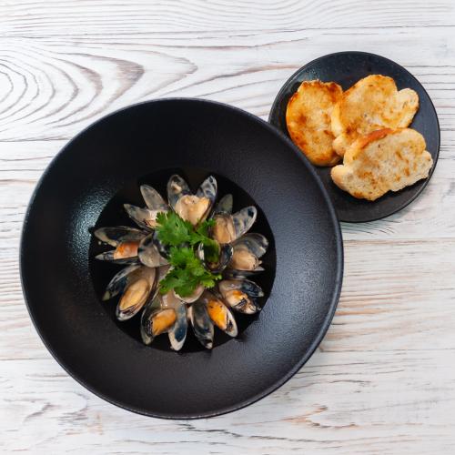 Мидии в сливочном соусе