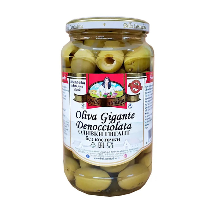 Оливки "Bella Contadina" гигантские без косточки, 690 г