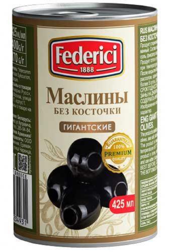 Маслины "Federici" гигантские без кости, 400 г