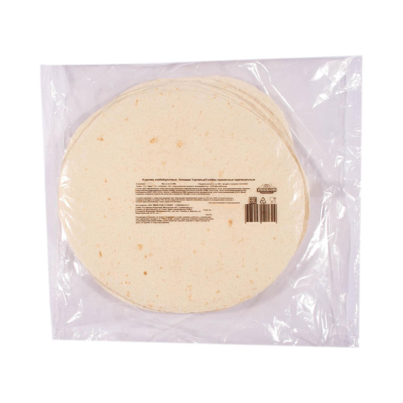 Лепешки тортильи "Mission" пшеничные 12-дюйм, 800г (12 шт)
