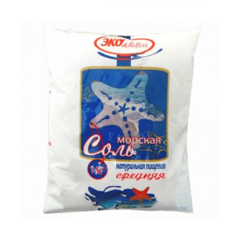 Соль морская "Ecoline" пищевая средняя, 1 кг Соль морская "Ecoline" пищевая средняя, 1 кг