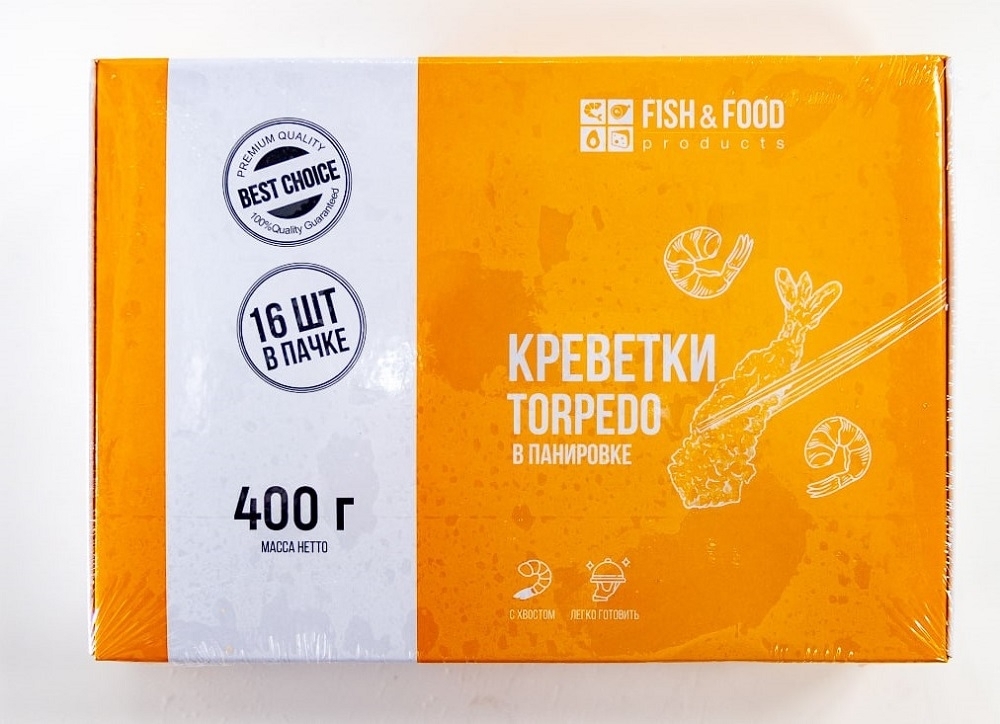 Креветки "Fish&Food" Torpedo в панировке, 400 г