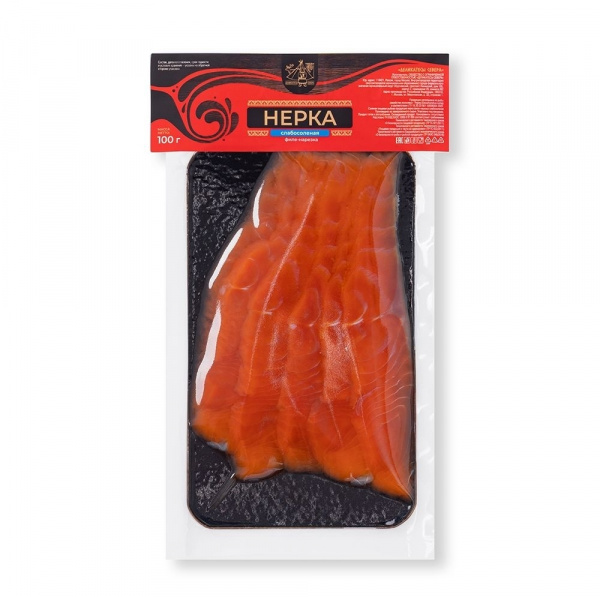 Нерка филе слабосоленая, 100 г