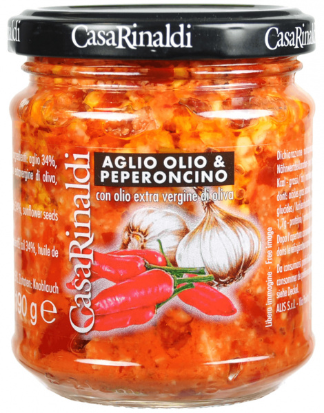 Овощная заправка "Casa Rinaldi" с ченоком,маслом и острым перцем, 190г
