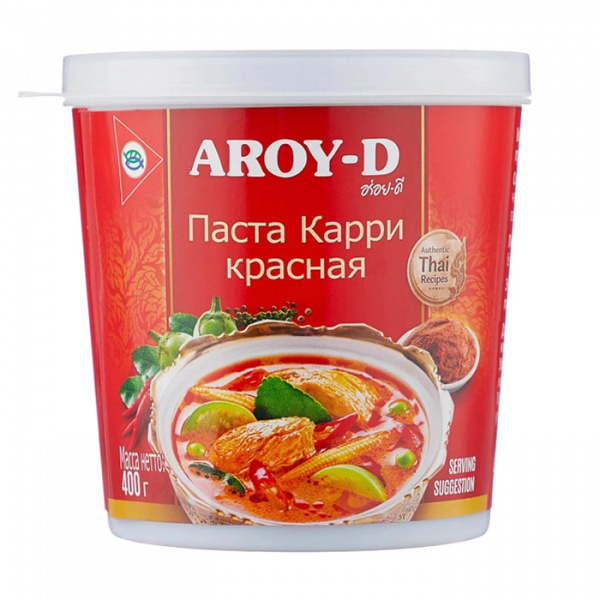 Паста "AROY-D" карри красная, 400г