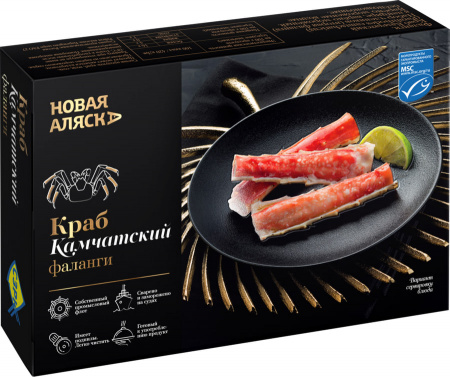 Краб камчатский "Новая Аляска" 2-я фаланга в панцире, 150 г