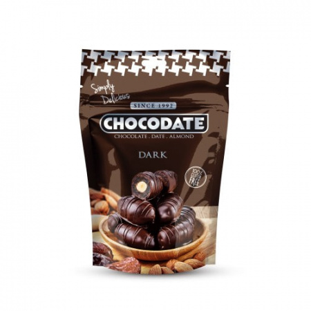 Финики с миндалем "Chocodate" в горьком шоколаде, 100 г