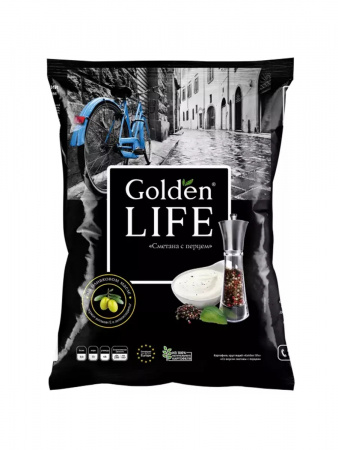 Картофель хрустящий "Golden Life" со вкусом сметаны с перцем, 90г