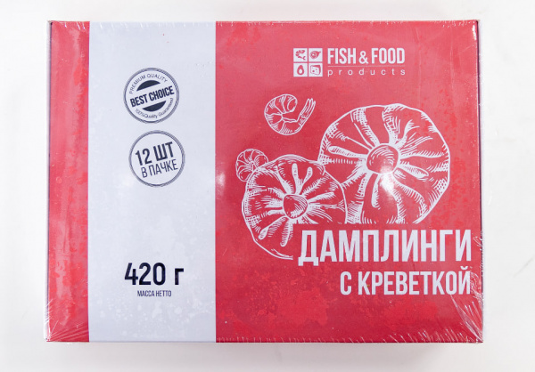 Дамплинги "Fish&Food" с креветкой, 420 г