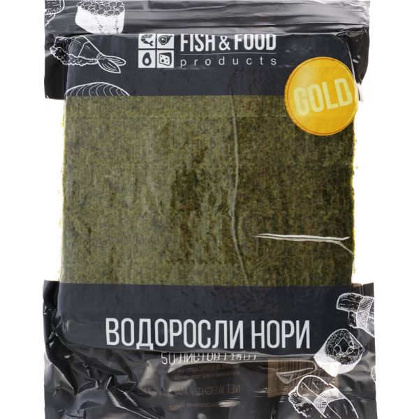 Водоросли "FISH&FOOD" морские жареные, 50 листов