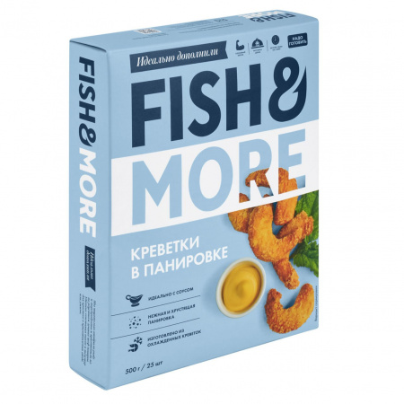 Креветки "Fish&More" в панировке, 500 гр