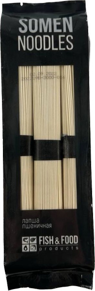 Лапша " Fish&Food" пшеничная "Сомен", 300г