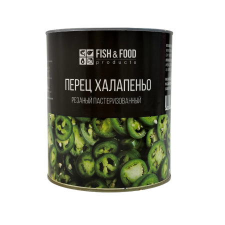 Перец Халапеньо "Fish&Food" резаный, 3,1/1,56 кг