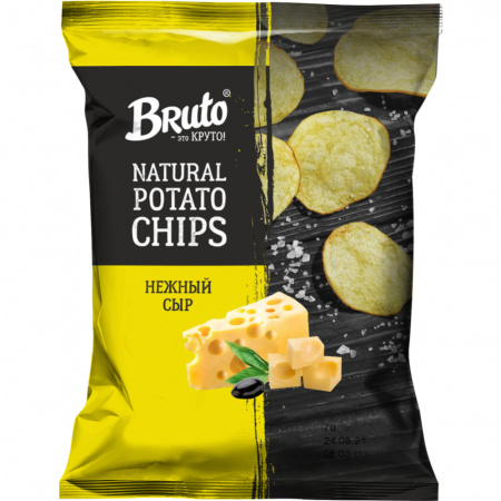 Натуральные чипсы "Bruto" сыр, 120г